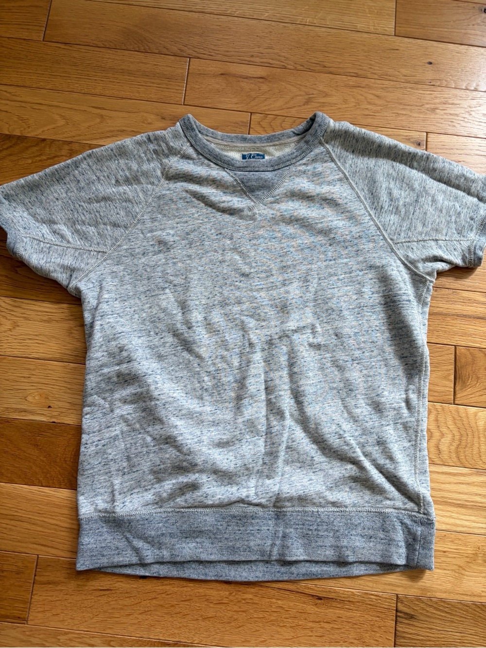 Vintage Indigo Short-Sleeve Heather Gray Sweatshirt J Crew